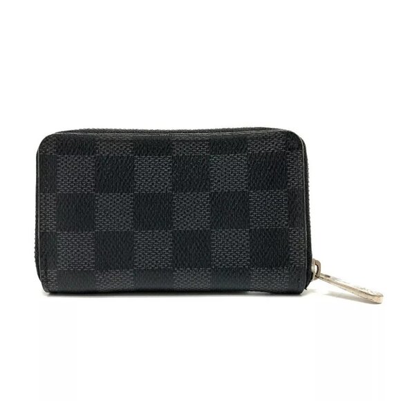 Auth LOUIS VUITTON N63076 Damier Graphite zip-around coin purse coin purse - Picture 9 of 16